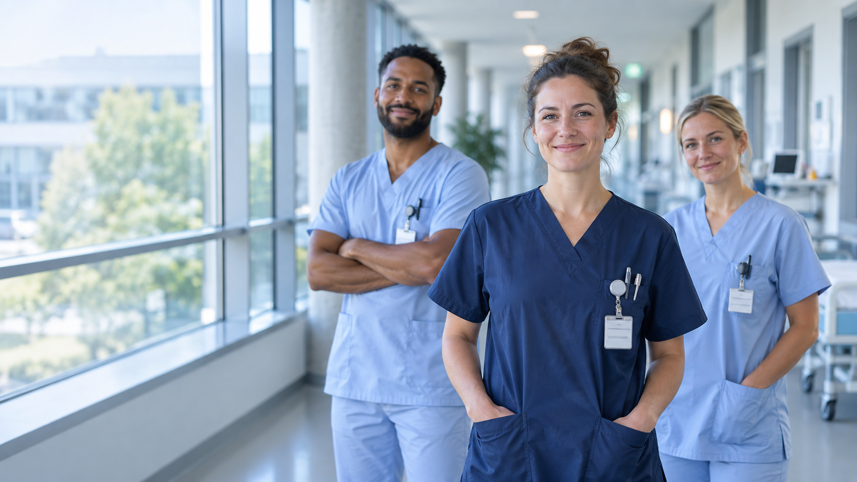 Sfeerbeeld van zorgprofessionals op de werkvloer
